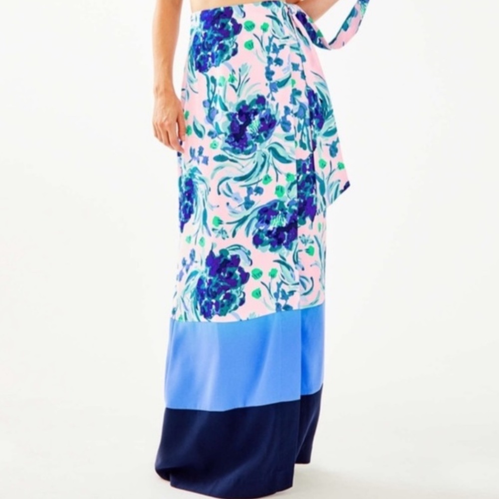 Lilly Pulitzer Jemma Maxi Wrap Skirt Pink Tropics Sweet Pea